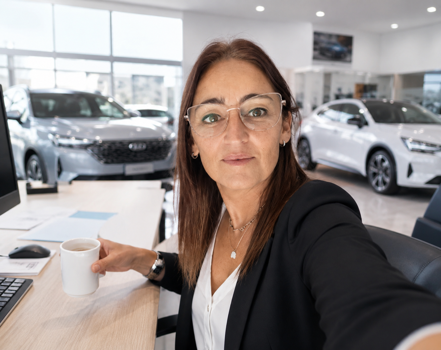 Mariana Menéndez, gestora del automotor, en su oficina de gestoría